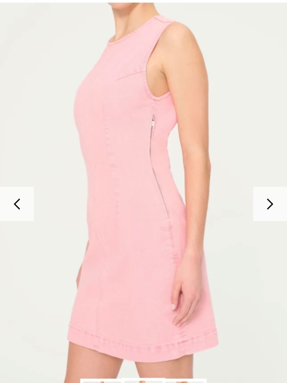 DL 1961 Esme Denim Mini Dress, Flamingo